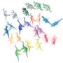 6-12 Pairs Cute Cartoon Dinosaur Drop Dangle Earrings Set Colorful Exaggeration Resin Animals Earrings for Women Girls Funny Party Cool Jewelry Creative Gifts