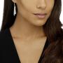 Swarovski Fit Collection Chandelier Dangle Pierced Earrings for Women, Pair of Mesh Triangle White Crystal Earrings with a Rhodium Plated Setting