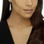 Swarovski Fit Collection Chandelier Dangle Pierced Earrings for Women, Pair of Mesh Triangle White Crystal Earrings with a Rhodium Plated Setting Swarovski Fit Collection Chandelier Dangle Pierced Earrings for Women, Pair of Mesh Triangle White Crystal Earrings with a Rhodium Plated Setting