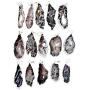 SUNYIK Irregualr Natural Agate Quartz Geode Druzy Pendant Necklaces for Women,Healing Crystal