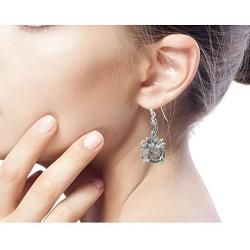 NOVICA Sterling Silver Dragon Dangle Earrings Dragon Splendor