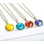 JczR.Y Time Gem Star Luminous Charm Starry Sky Glass Cabochon Pendant Necklace Glow in Dark for Women Girl Christmas Party Jewelry
