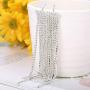 Udalyn Silver Fringe Crystal Rhinestone Bridesmaid Jewelry Sets for Women Necklace and Earring Set for Wedding with Crystal Bracelet
