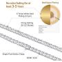 KRKC&CO Tennis Chain for Men, 14k Gold Chain for Men, Iced Out Chains Prong-Setting 5A Cubic Zirconia Stones Tennis Necklace, Hip Hop Jewelry for Rappers 3mm 4mm 5mm 6mm, 18 20 22 24 Inches