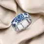 Santuzza Blue Flower Enamel Rings for Women 925 Sterling Silver Trendy Gift Handmade Jewelry Santuzza Blue Flower Enamel Rings for Women 925 Sterling Silver Trendy Gift Handmade Jewelry