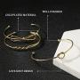 Jugalstar 14K Gold Plated Bangles Bracelets Cuff Stainless Steel Gild Jewelry for Women Fashion Girls Sister Birthday Mothers Day Gifts