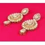 Touchstone Indian Bollywood curved fish Austrian crystals jewelry earrings for women