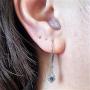 Dazzlingrock Collection 10K Round Gemstone & White Diamond Ladies Dangling Drop Earrings, White Gold Dazzlingrock Collection 10K Round Gemstone & White Diamond Ladies Dangling Drop Earrings, White Gold