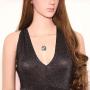 925 Sterling Silver Mermaid Ocean Wave Pendant Necklace 18'' for Woman, Teen