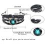 zodiac bracelet for men,Stainless Steel Personality Vintage Punk Black Leather Bracelets for Men Women
