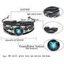 zodiac bracelet for men,Stainless Steel Personality Vintage Punk Black Leather Bracelets for Men Women