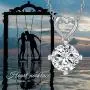 1 Carat Moissanite Pendant Necklace 14K White Gold Plated 925 Sterling Silver for Women Girls, Chain 18 + 2 inch Extender… 1 Carat Moissanite Pendant Necklace 14K White Gold Plated 925 Sterling Silver for Women Girls, Chain 18 + 2 inch Extender…