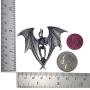 Gothic Halloween Horror Jewelry Winged Vampire Skull Skeleton Corpse Angel of Death Punk Rock Heavy-Metal Biker Protection Amulet Pewter Unisex Mens Pendant Necklace Charm for men Silver Ball Chain