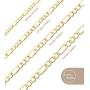 Jewelry Atelier Gold Chain Necklace Collection - 14K Solid Yellow Gold Filled Figaro Chain Necklaces for Women and Men with Different Sizes (2.8mm, 3.7mm, 4.7mm, 5.6mm)