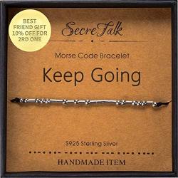 SecreTalk Morse Code Bracelet, Best Friend Unique Gift for Her Family Friend Women Men