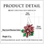 RareLove Christmas Red Poinsettia Flower Piercing Dangle Earrings Silver Plated Alloy Holiday Jewelry For Women Girls