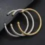 Tiyad Cable Wire Cuff Bracelet Bangle Bracelets for Women Stainless Steel Twisted Cable Cuff Tiyad Cable Wire Cuff Bracelet Bangle Bracelets for Women Stainless Steel Twisted Cable Cuff