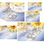 Thunaraz 6Pairs Face Earring Set Geometric Modeling Dangle Hollow Face Hand Shape Drop Earring for Women Teens Girls