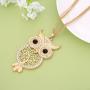 Ouran Long Necklace for Women,Owl Pendant Necklace for Girls Gold and Silver Chain Necklace with CZ Crystal