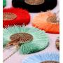 MIRMARU Bohemian Silky Thread Fringe Tassel Necklaces - Round Fine Silky Strand Vintage Gold Tone Long Chain Pendant Necklace for Women and Girl