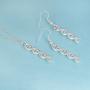 Kebaner DNA Double Helix Chemistry Science Molecule Biology Necklace and Earrings Jewelry Set for Women