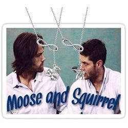 FAADBUK Best Friend Jewelry SPN Gift Supernatural Inspired Gift Moose Squirrel Y Lariat Necklace BFF Gift Gift for Friends