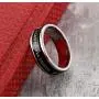 ALEXTINA 7MM Black Stainless Steel Bible Verse Isaiah 41:10 Joshua 1:9 Christian Ring Spinner Wedding Band Size 6 to 12 ALEXTINA 7MM Black Stainless Steel Bible Verse Isaiah 41:10 Joshua 1:9 Christian Ring Spinner Wedding Band Size 6 to 12