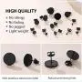 GoldChic Jewelry 3-12Pairs Stainless Steel Mens Classic Design Bar/Hexagon/Geometric/Round Stud Earrings Set Punk Ear Piercing Studs Hypoallergenic (2-12mm) Black/Silver/Gold Color GoldChic Jewelry 3-12Pairs Stainless Steel Mens Classic Design Bar/Hexagon/Geometric/Round Stud Earrings Set Punk Ear Piercing Studs Hypoallergenic (2-12mm) Black/Silver/Gold Color