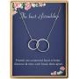 Lcherry The Knot of Friendship Necklace S925 Sterling Silver Two Interlocking Infinity Double Circles Necklace Friend Jewelry for Women