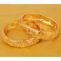 Touchstone ''Golden Bangle Collection Traditional Fine Jali Wire Mesh Work Thick Indian Bollywood Designer Jewelry Metal Kada Bangle Bracelets. Set of 2 in Antique Gold Tone for Women