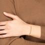 WEARON Dainty Gold Link Chain Bracelet for Women 14K Gold Plated Simple Delicate Cable Link Chain Handmade Minimalist Jewelry Retro Personality Bracelet Adjustable Thin Cuban Link Chain Paperclip