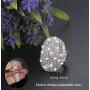 Finrezio 3 PCS Silver Tone Chandelier Earrings Oval Ring Set for Women Prom Long Rhinestone Dangle Earrings Crystal Costume Jewelry Set