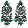 ASHMITA Bohemian earrings unique alloy tassel bells earrings exotic porcelain beads fashion earrings for women