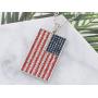 Alilang American Flag Jewelry Red Blue Crystal Rhinestones Necklace Pendant