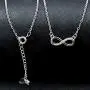 Brands Rose Gold & Platinum Plated Infinity Necklace Cubic Zirconia Pave 8 Shaped Pendant Jewelry Gifts for Women Girlfriend ZY056