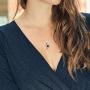Gem Stone King 925 Sterling Silver Black Onyx Pendant Necklace For Women (0.92 Ct Round Gemstone Birthstone with 18 Inch Chain)