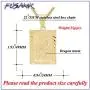 Fusamk Fashion Plated 18K Gold Dragon Dog Tag Pendant Necklace,22'' Box Chain