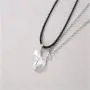 Caiyao 2Pcs Love HeartMutual Attraction Pendant Necklace for Couples Men Mowen Girlfriend Lovers Magnet Puzzle Matching Peach Heart Necklace Valentines Day Jewelry Gift