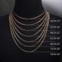Florideco 3 Pcs 4MM Gold Plated Stainless Steel Chain for Men Women Figaro Twist Link Chain Curb Chain Necklace Set 18-30 Inchs
