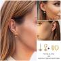 Small Dangle Hoop Earrings 14K Gold Plated Cubic Zirconia Boho Women Girls Huggie Earring Dainty Jewelry Gift