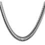 U7 Herringbone Chain Stainless Steel Flat Link Hypoallergenic Snake Chain Necklace 18-30 Inch, Silver Black Gold Color