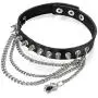 Flongo Gothic Black Rivet Leather Spiked Necklace Neckband Choker, Unisex Accent Spike Studded Punk Rock Biker Link Wide Strap Leather Collar Choker Necklace for Christmas Flongo Gothic Black Rivet Leather Spiked Necklace Neckband Choker, Unisex Accent Spike Studded Punk Rock Biker Link Wide Strap Leather Collar Choker Necklace for Christmas