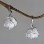 NOVICA .925 Sterling Silver Drop Earrings Petite Camellia