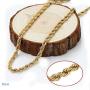 Gold Rope Chain 5mm, 20x More Real 24K, Diamond Cut For Men & Women Premium Fashion Jewelry Necklaces Over Semi Precious Bronze, Classic, 16-30 Inches USA made!