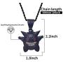 LKV Hip Hop Elf Pokemon Zircon Iced Out CZ Stone Gold Gengar Pendant Necklace
