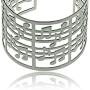 Embolden Jewelry Musical Note Cuff Bracelet - G Clef Notes Design - Polished Stainless Steel for Musicians/Piano Lesson Gifts/Girls & Women