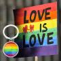 WSNANG Gay Lesbian Pride Keychain LGBT Relationship Love is Colorful Jewelry Bisexual Pride Gift Transgender Pride Gift