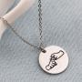 BEKECH ASL Necklace Friendship in Sign Language Charm Pendant Necklace Sign Language Jewelry ASL Friendship Gift ASL Jewelry Gift for BFF Best Friend Soul Sister