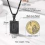 PROSTEEL Initial Letter Pendant Necklace for Men Women, Capital Letter Necklaces A to Z, Black/Yellow Gold Plated Stainless Steel Jewelry, Customize Text Available, Box Chain 20-22 inch Adjustable
