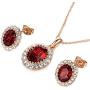 Yoursfs Jewelry for Women Necklace and Earring Sets 18K Gold Plated Jewelry for Women Cubic Zirconia Wedding Jewelry Sets for Brides